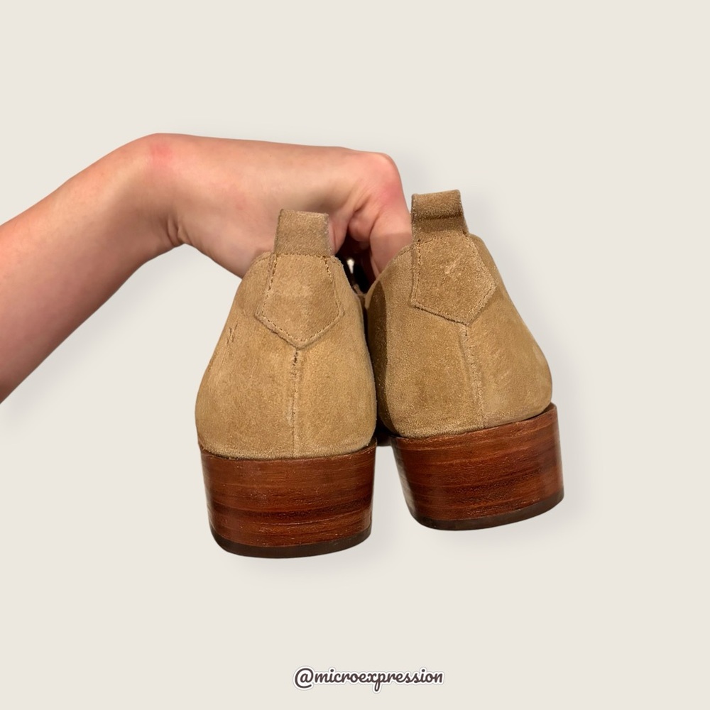 $349 Frye Billy Shootie Tan Taupe Beige Suede Leather Southwestern Ankle Boot - Picture 13 of 14